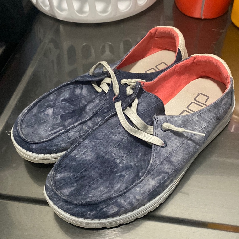 Blue tie dye Hey dudes